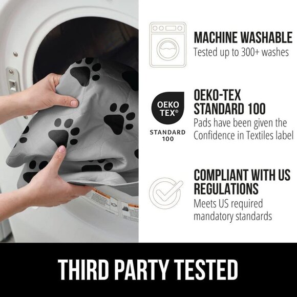 Washable Puppy Pads, 40x26, Slip Resistant Dog Crate Mat, Waterproof Cloth Pee P - Picture 7 of 9